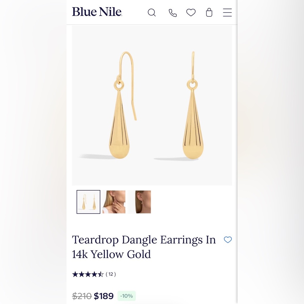 Elegant Gold Teardrop Earrings